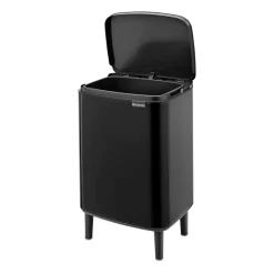 Cubo de basura Bo alto 12 L, Negro mate