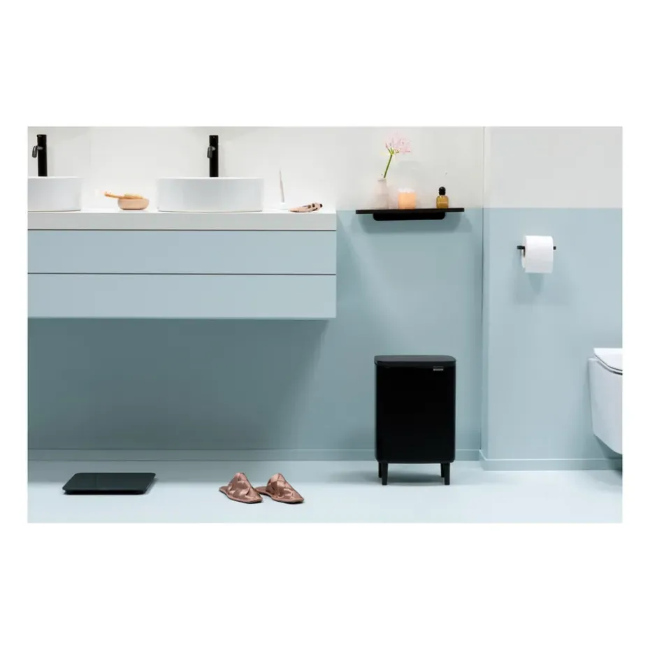 Cubo de basura Bo alto 12 L, Negro mate