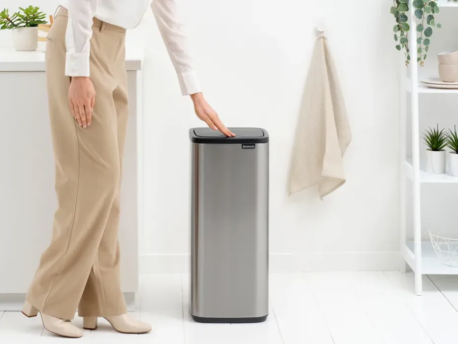 Cubo de basura Bo Touch Bin 30 L, Acero mate antihuellas