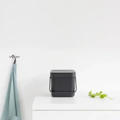 Cubo de basura Short & Go 6L, gris
