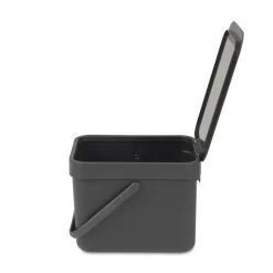 Cubo de basura Short & Go 6L, gris