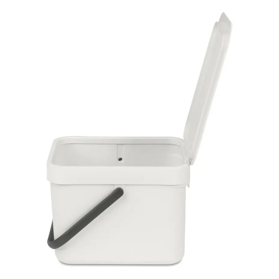 Cubo de basura Short & Go 6L, gris claro