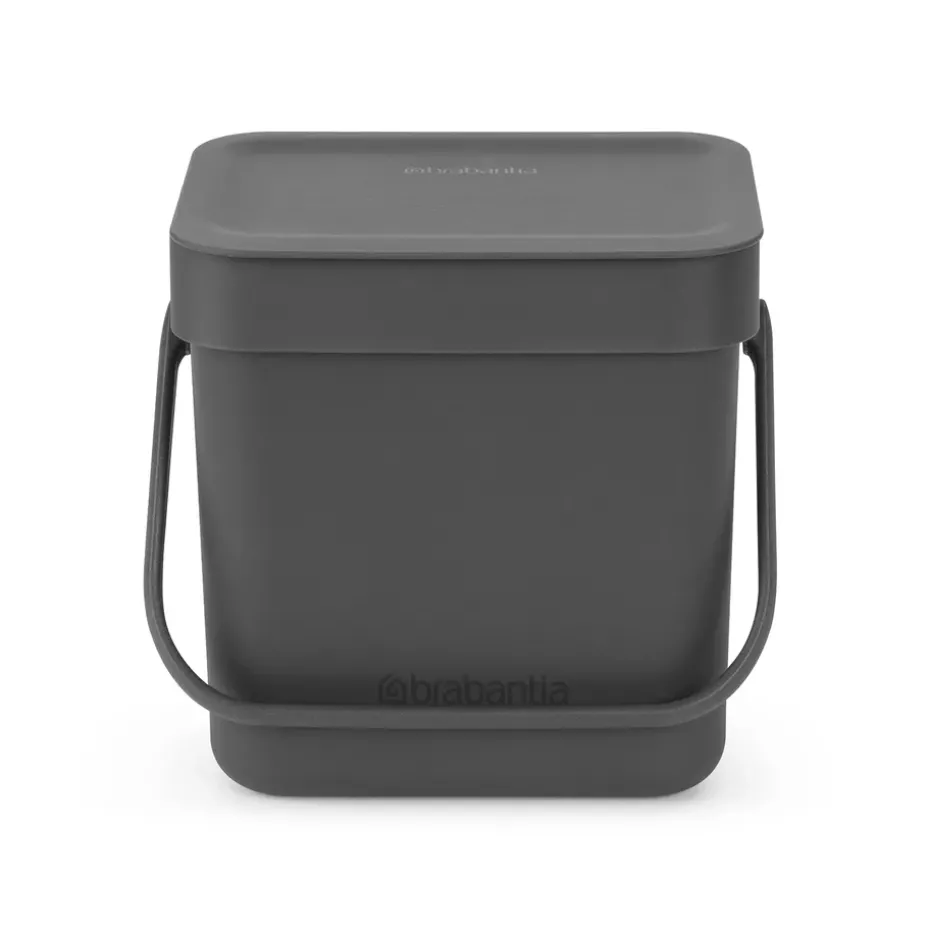 Cubo de basura Sort & Go 3 L, gris