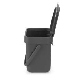 Cubo de basura Sort & Go 3 L, gris