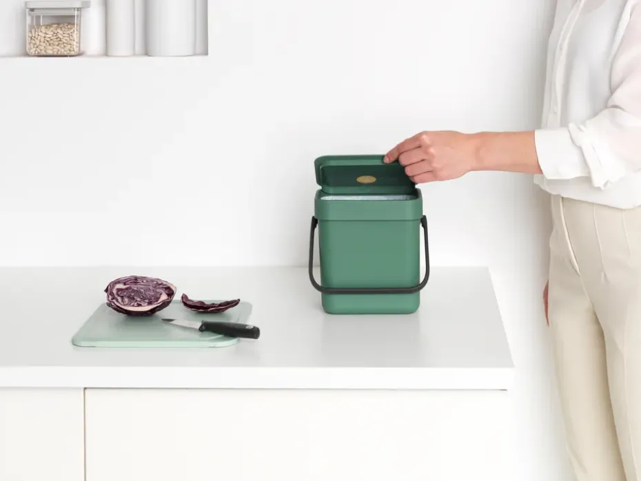 Cubo de basura Sort & Go 3 L, Verde abeto