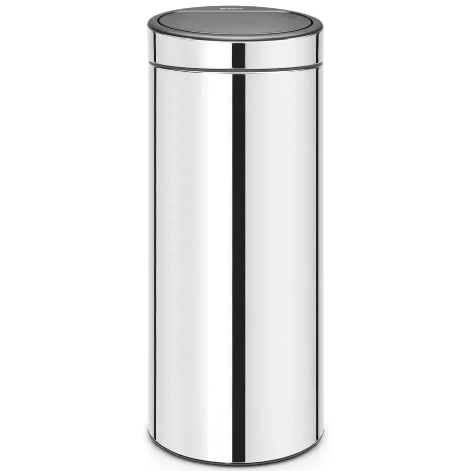 Cubo de basura Touch Bin, 30 L, acero brillante
