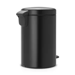 Cubo de pedal newIcon 12L, matt black (negro)