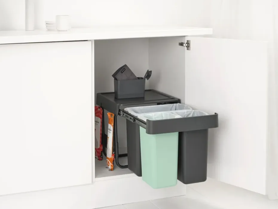 Cubos integrado Sort&Go, 10+10+20 L, Gris oscuro