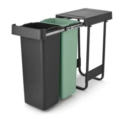 Cubos integrado Sort&Go, 2x30 L, Gris oscuro