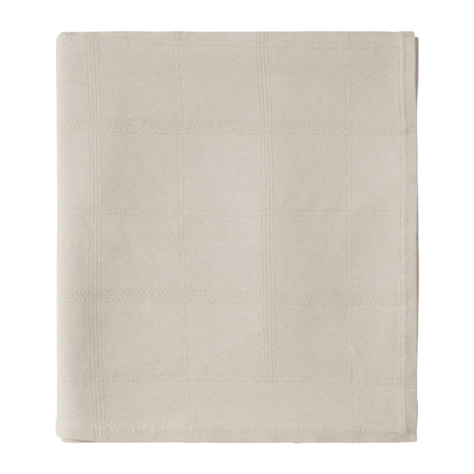 Cubrecama Checked Jacquard 160x240 cm, Light beige