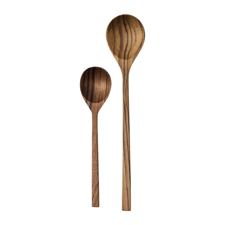 Cucharas de servir Teak 2 piezas, Marrón