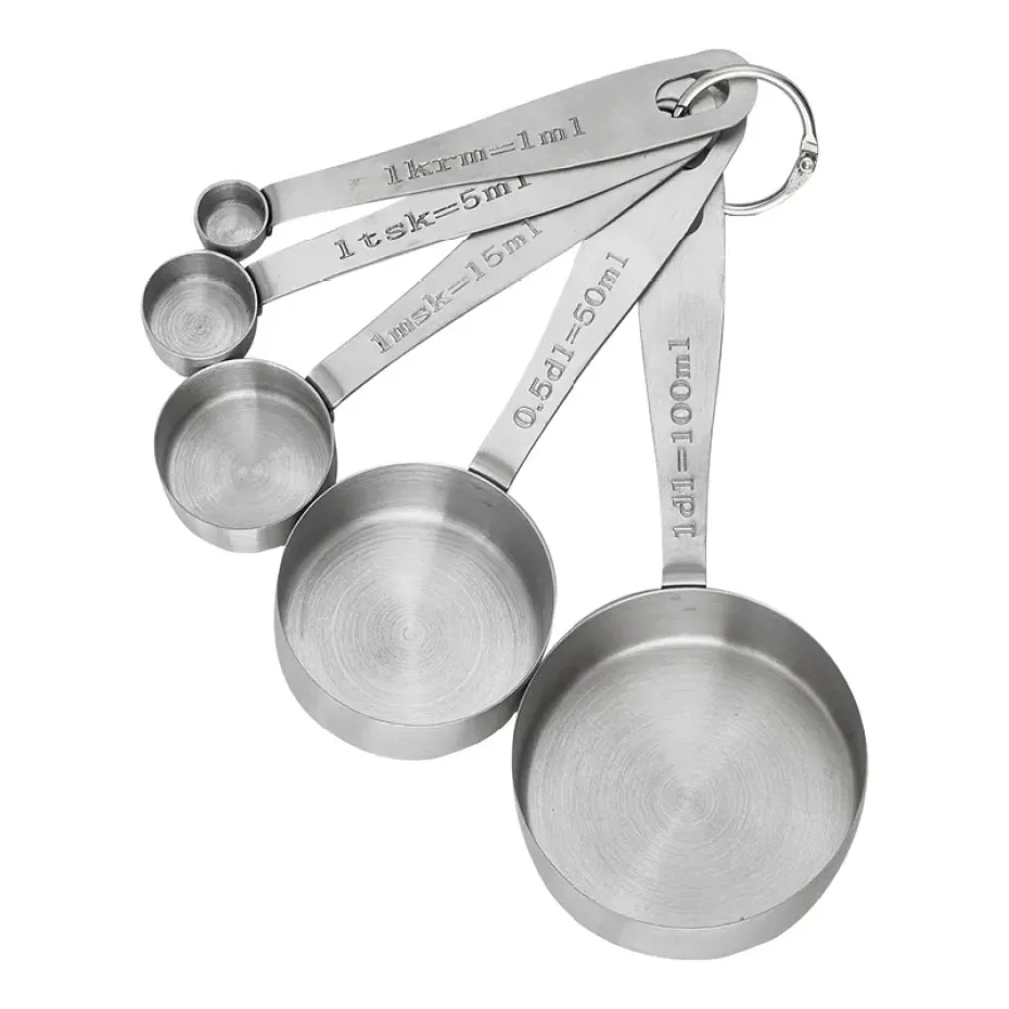 Cucharas medidoras Myah 5 piezas, Acero inoxidable