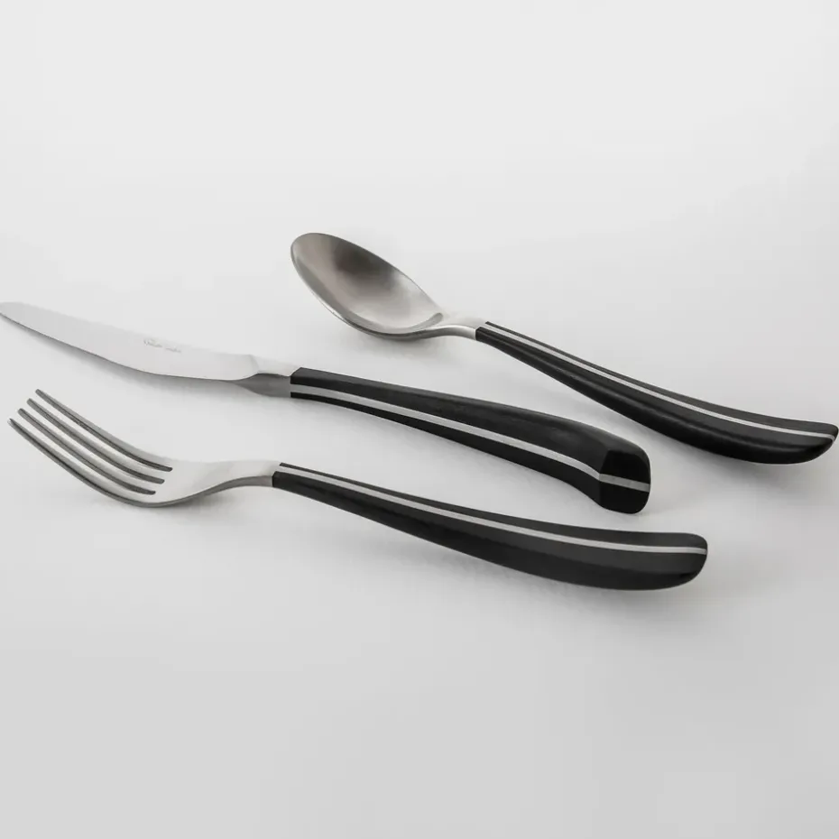 Cucharilla de té Contour, negro