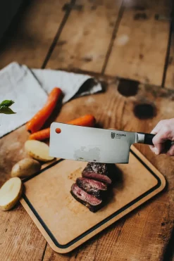Cuchillo chino de chef Asama 18 cm, Tirador negro