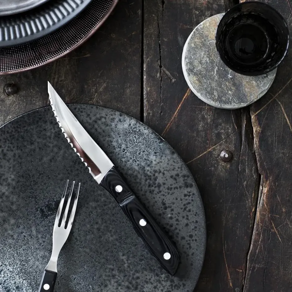 Cuchillo de carne Old Farmer XL Micarta, set de 4