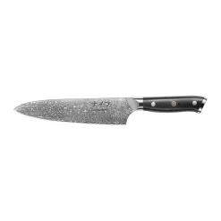 Cuchillo de chef Damascus By Hâws 33,5 cm, Negro-acero inoxidable