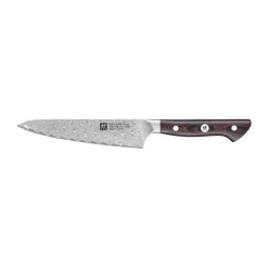 Cuchillo de cocina compacto Zwilling Tanrei 14 cm, Acero damasco-negro