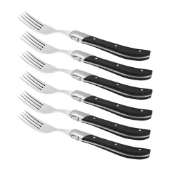 Cuchillo de parrilla Laguiole By Hâws, pack de 6, Madera negra