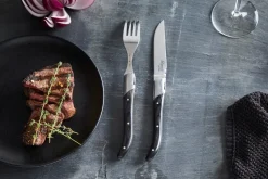 Cuchillo de parrilla Laguiole By Hâws, pack de 6, Madera negra