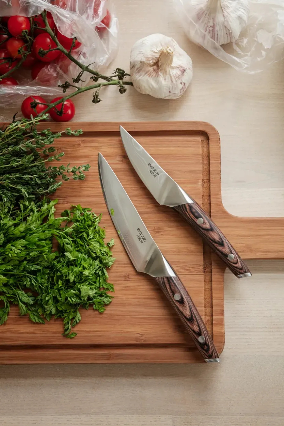 Cuchillo de verduras Nordic Kitchen 13 cm, Acero damasco
