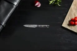 Cuchillo para hierbas Damascus By Hâws 20 cm, Negro-acero inoxidable