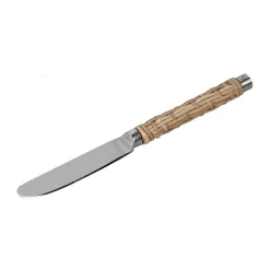 Cuchillo para mantequilla Ernst con mango trenzado, Alga marina, 17 cm
