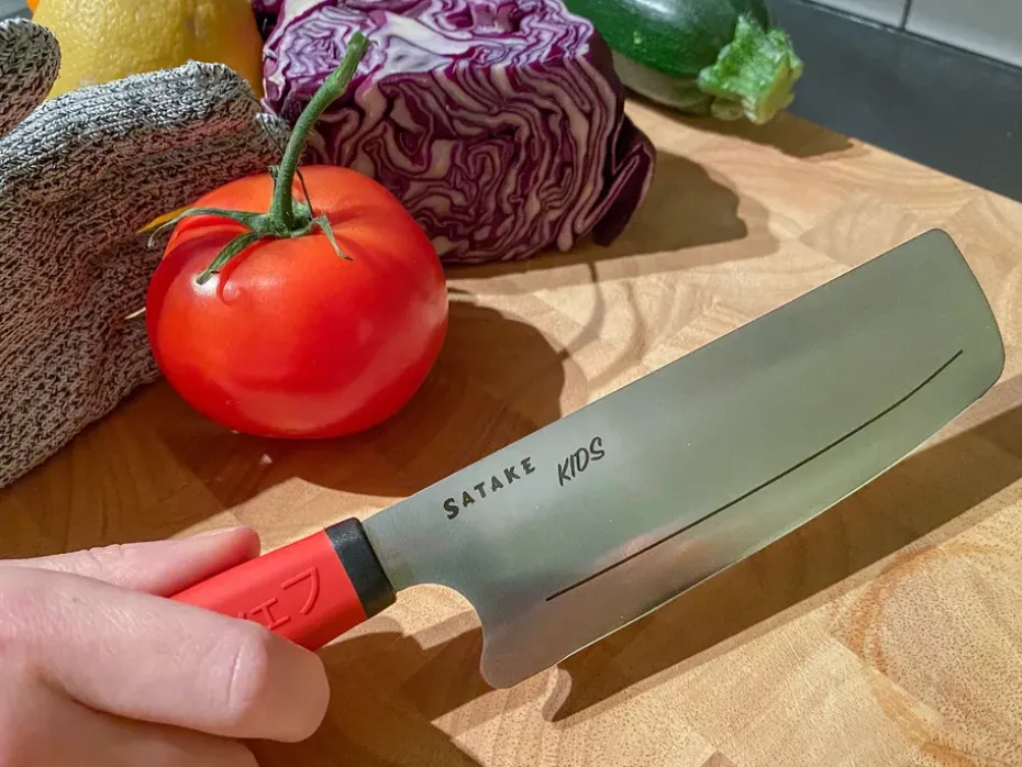 Cuchillo para niños y guante resistente a cortes Satake Kids, 2 piezas