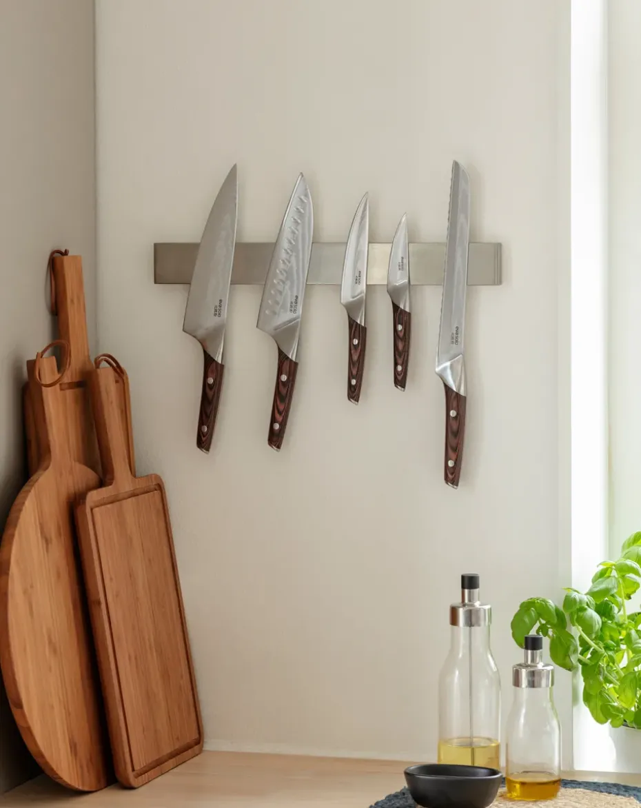Cuchillo para pan Nordic Kitchen 24 cm, Acero damasco