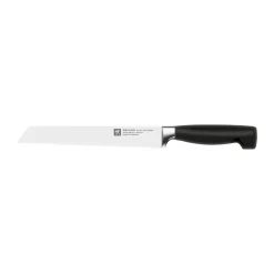 Cuchillo para pan Zwilling Four star 20 cm, Negro-acero inoxidable