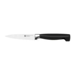 Cuchillo pelador Zwilling Four star 10 cm, Negro-acero inoxidable