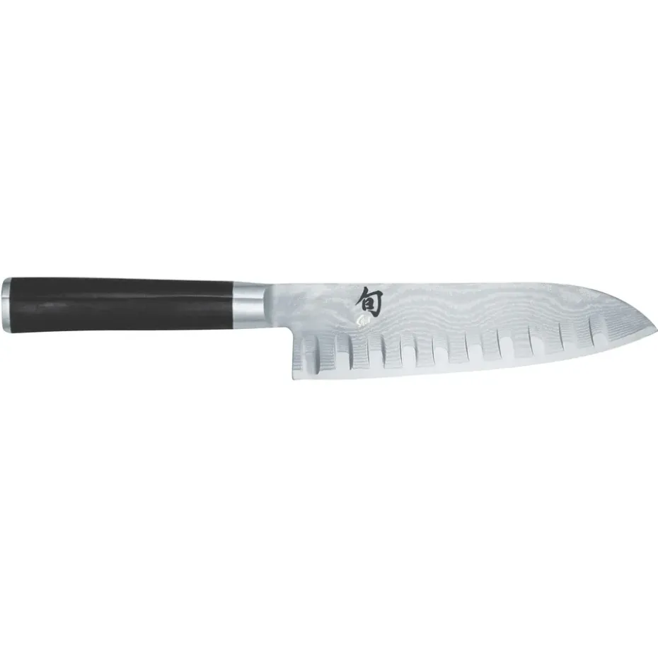 Cuchillo santoku Kai Shun Classic hoja tallada, 18 cm