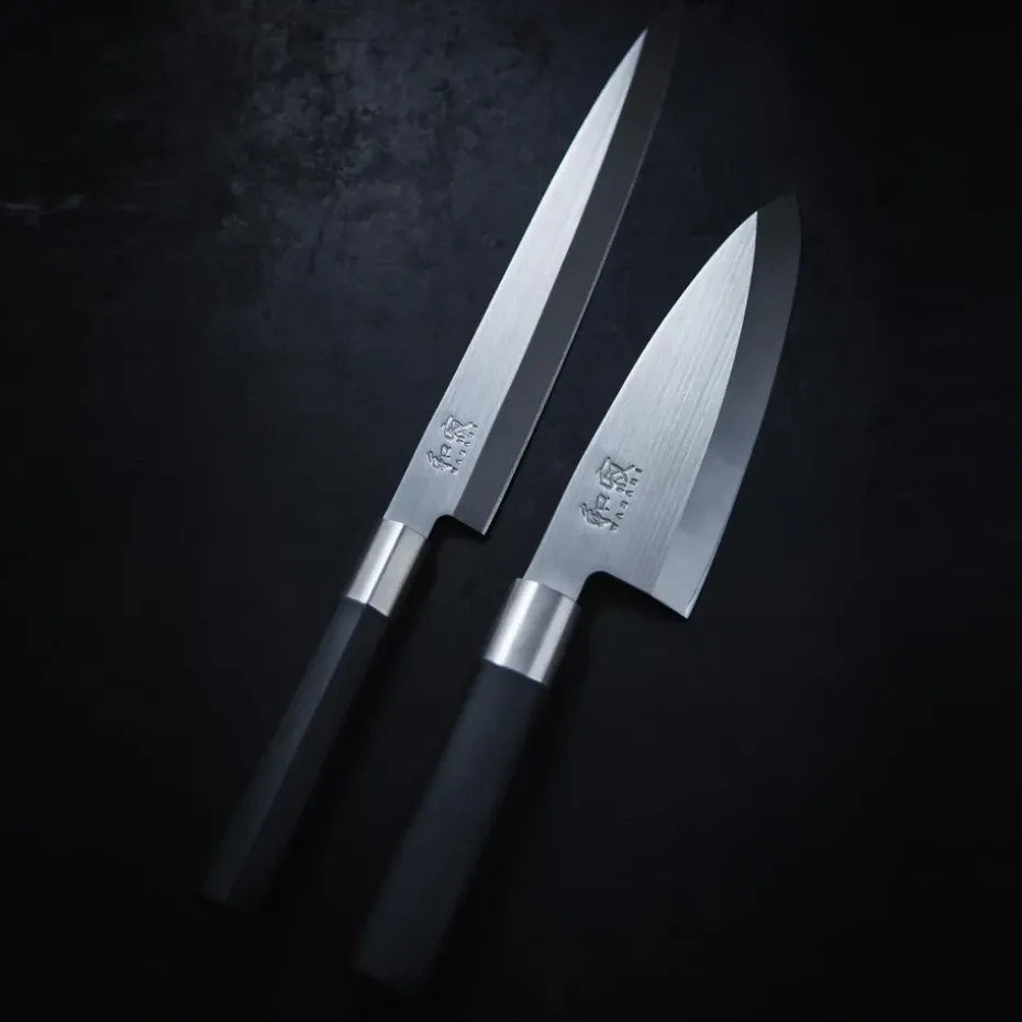 Cuchillo sashimi y yanagiba Kai Wasabi Black, 21 cm