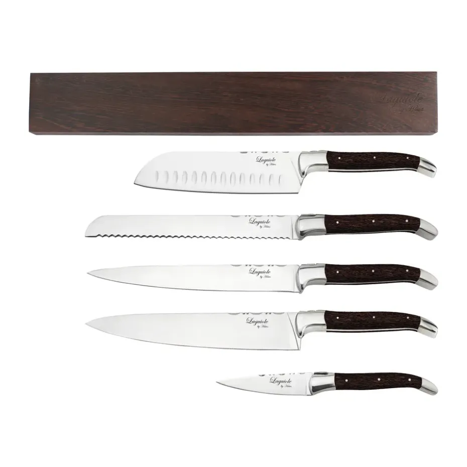 Cuchillos con listón magnético Laguiole by Hâws, 6 piezas, Wengué