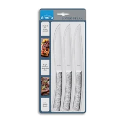 Cuchillos de carne Bongo 3-pack, Acero inoxidable