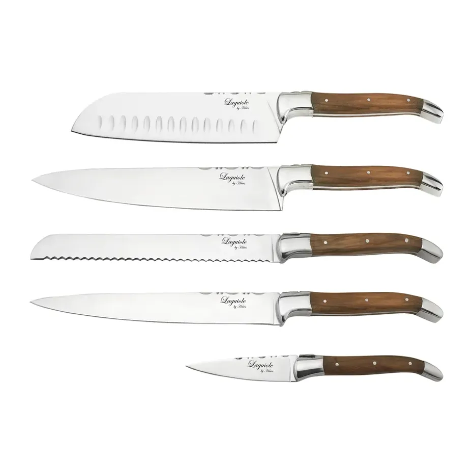 Cuchillos de chef Laguiole By Hâws, 5 piezas, Oliva