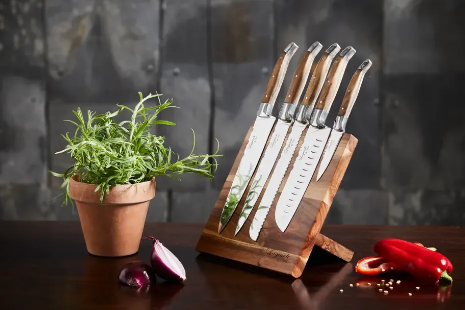 Cuchillos de chef Laguiole By Hâws, 5 piezas, Oliva