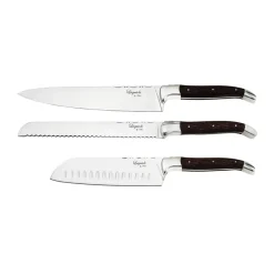 Cuchillos de chef Laguiole By Hâws, 3 piezas, Wengué
