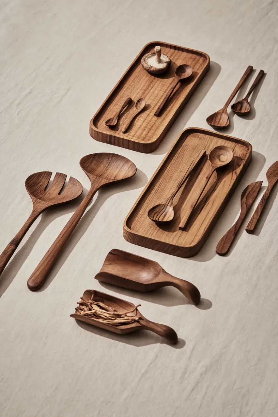 Cuchillos de mantequilla Teak, 2-pack, Marrón
