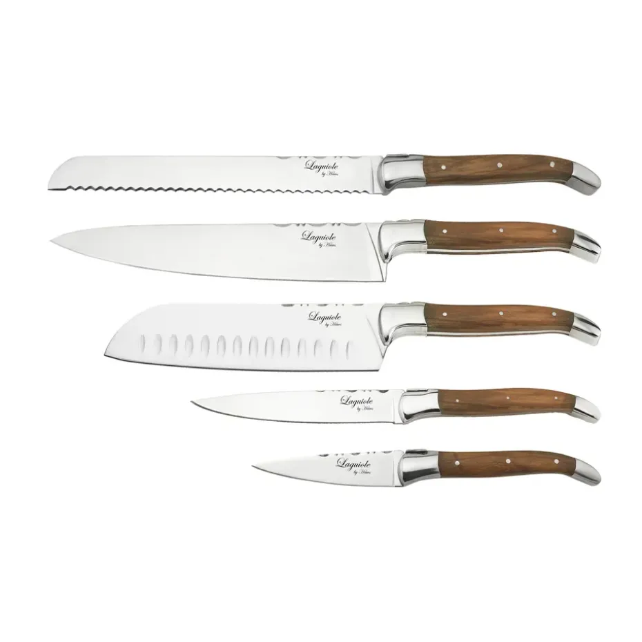 Cuchillos Laguiole By Hâws, 5 piezas, Oliva
