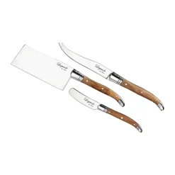 Cuchillos para queso Laguiole By Hâws, 3 piezas, Oliva
