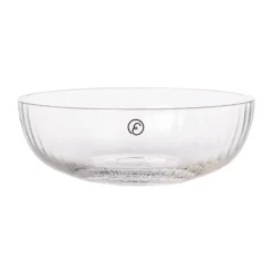Cuenco de vidrio Ernst acanalado Ø13 cm, Transparente