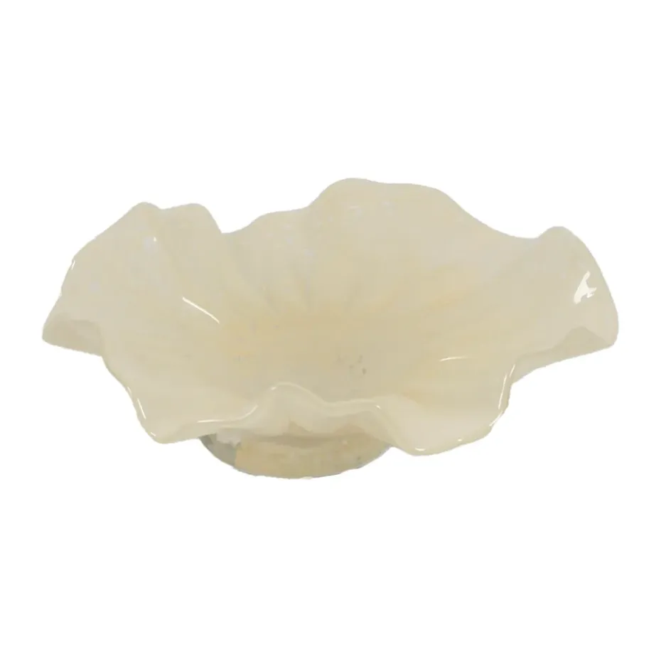 Cuenco Loa con base 22 cm, Vainilla