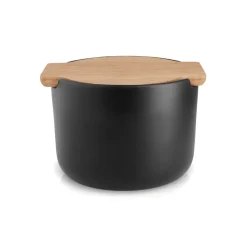 Cuenco salero con tapa Nordic Kitchen, negro