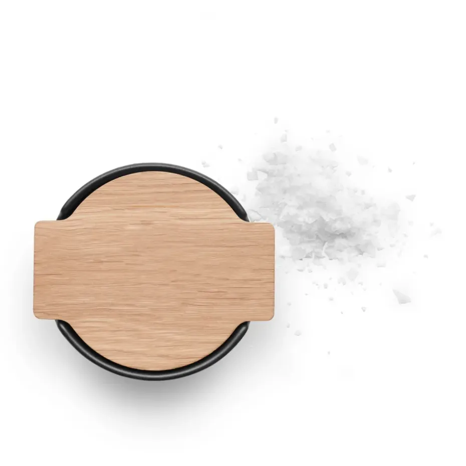 Cuenco salero con tapa Nordic Kitchen, negro