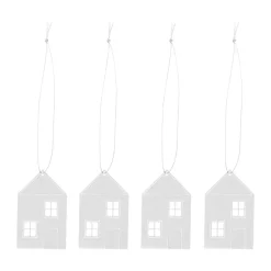 Decoración navideña Town house 6 cm, Acero inoxidable