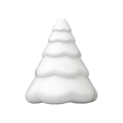 Decoración Snowy árbol de navidad 20 cm, White
