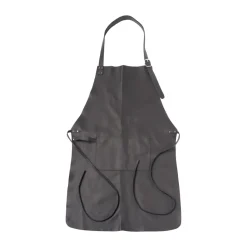 Delantal de cuero Nordwik, Negro