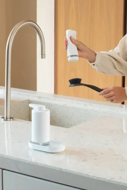 Dispensador de jabón / detergente SinkStyle, set, Mineral Fresh White
