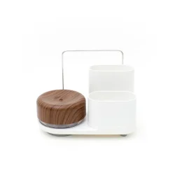 Dispensador de jabón con almacenamiento Do-Dish Caddy PLUS, Madera oscura