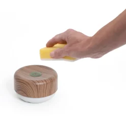 Dispensador de jabón de cocina Bosign, decoración de madera oscura